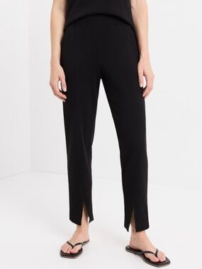 PACT organic cotton airplane tapered leg pant travel comfort black size M